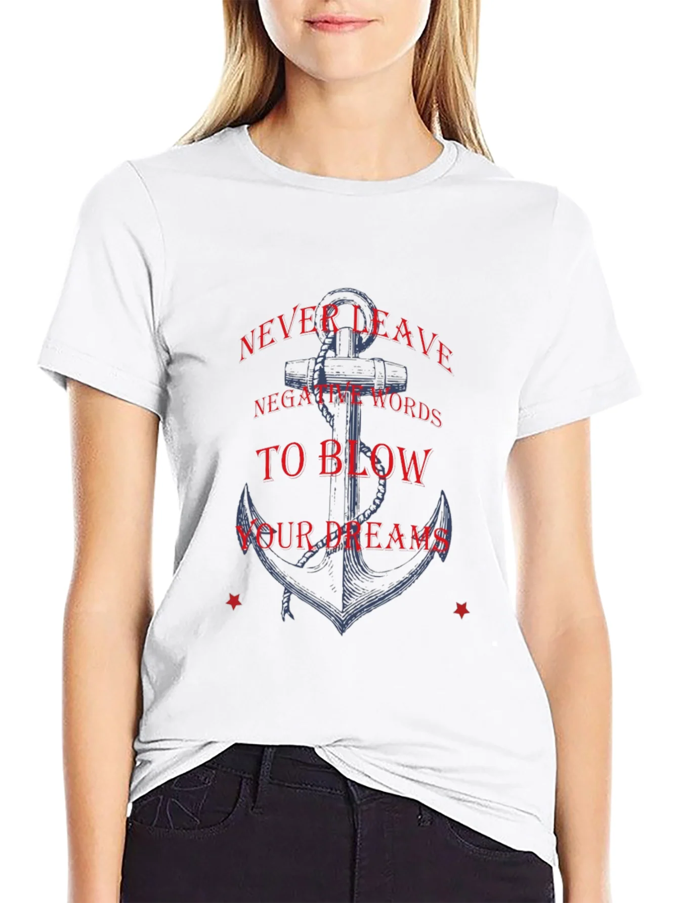 Anchor Graphic Tee - Motivational Quote Shirt