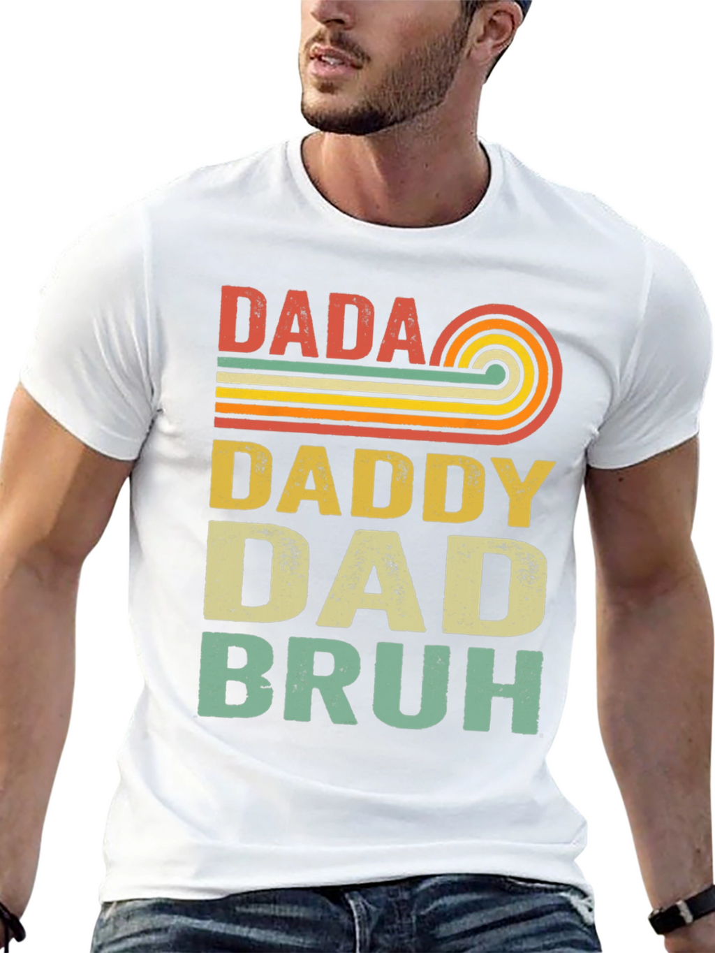 Retro Dada Daddy Dad Bruh T-Shirt