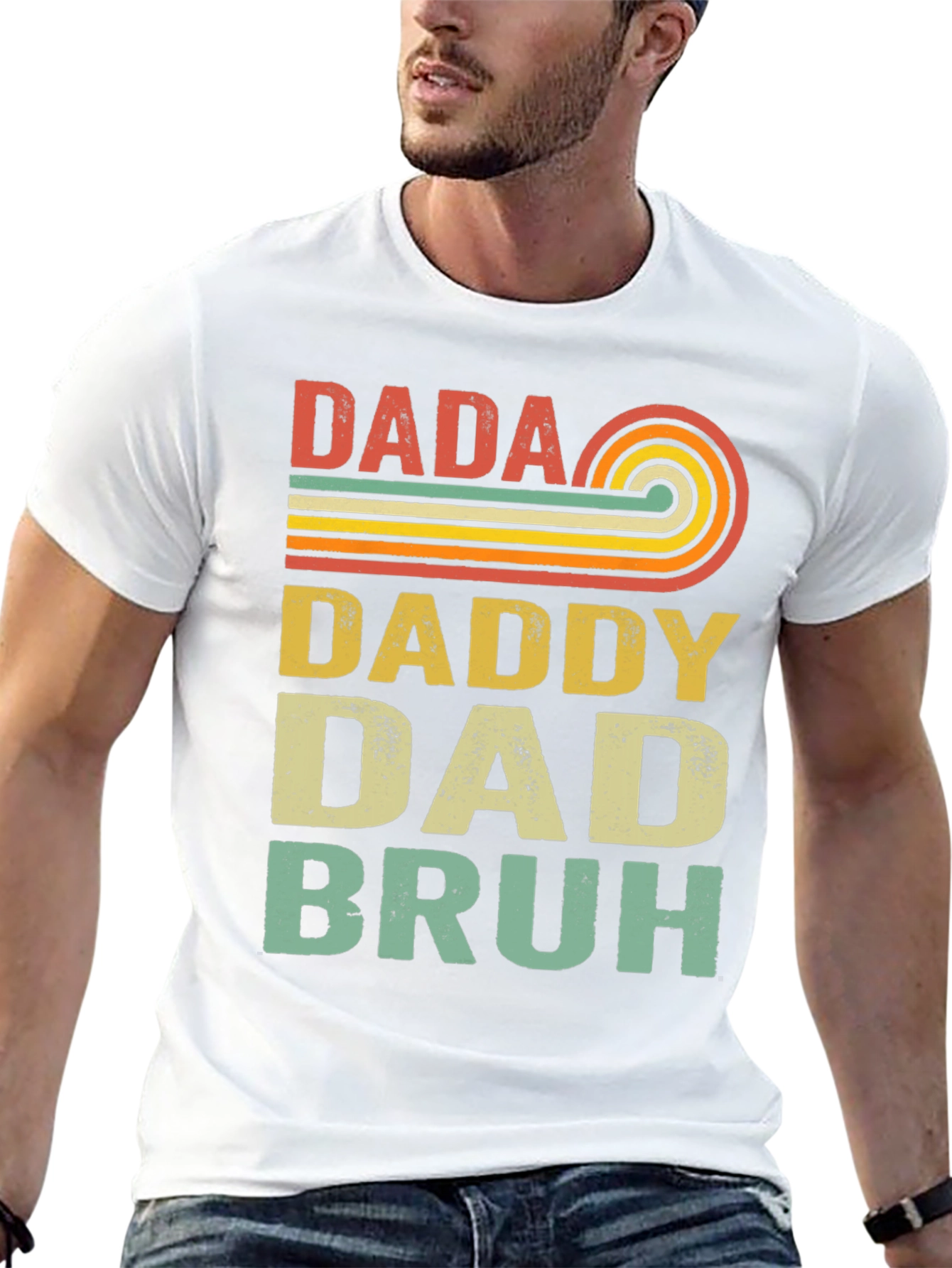 Retro Dada Daddy Dad Bruh T-Shirt
