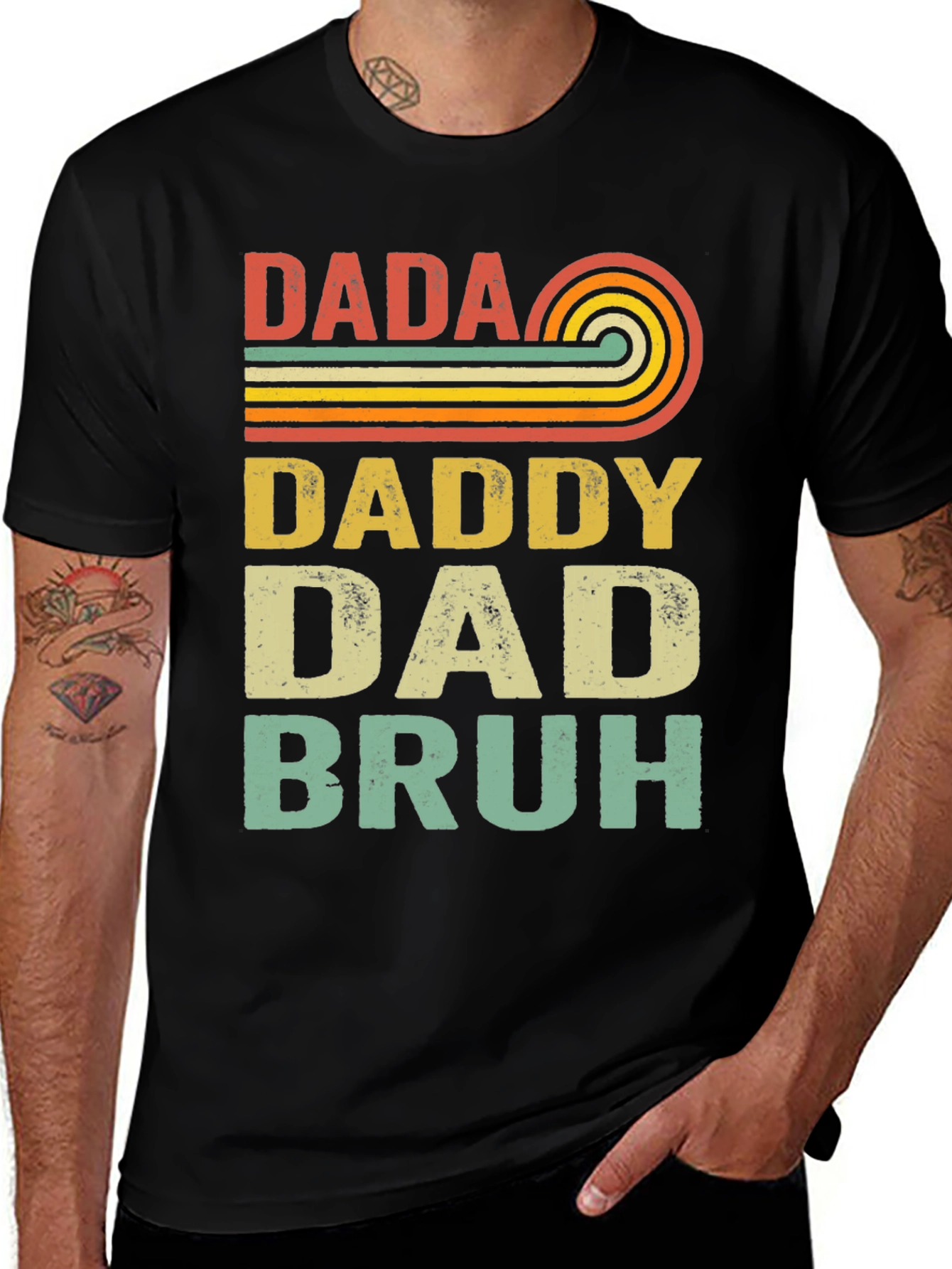 Retro Dada Daddy Dad Bruh T-Shirt