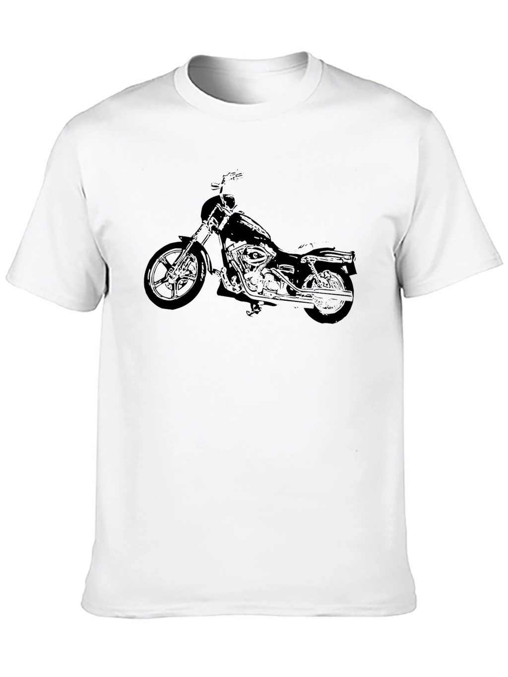 Mens Black Motorcycle Graphic T-Shirt