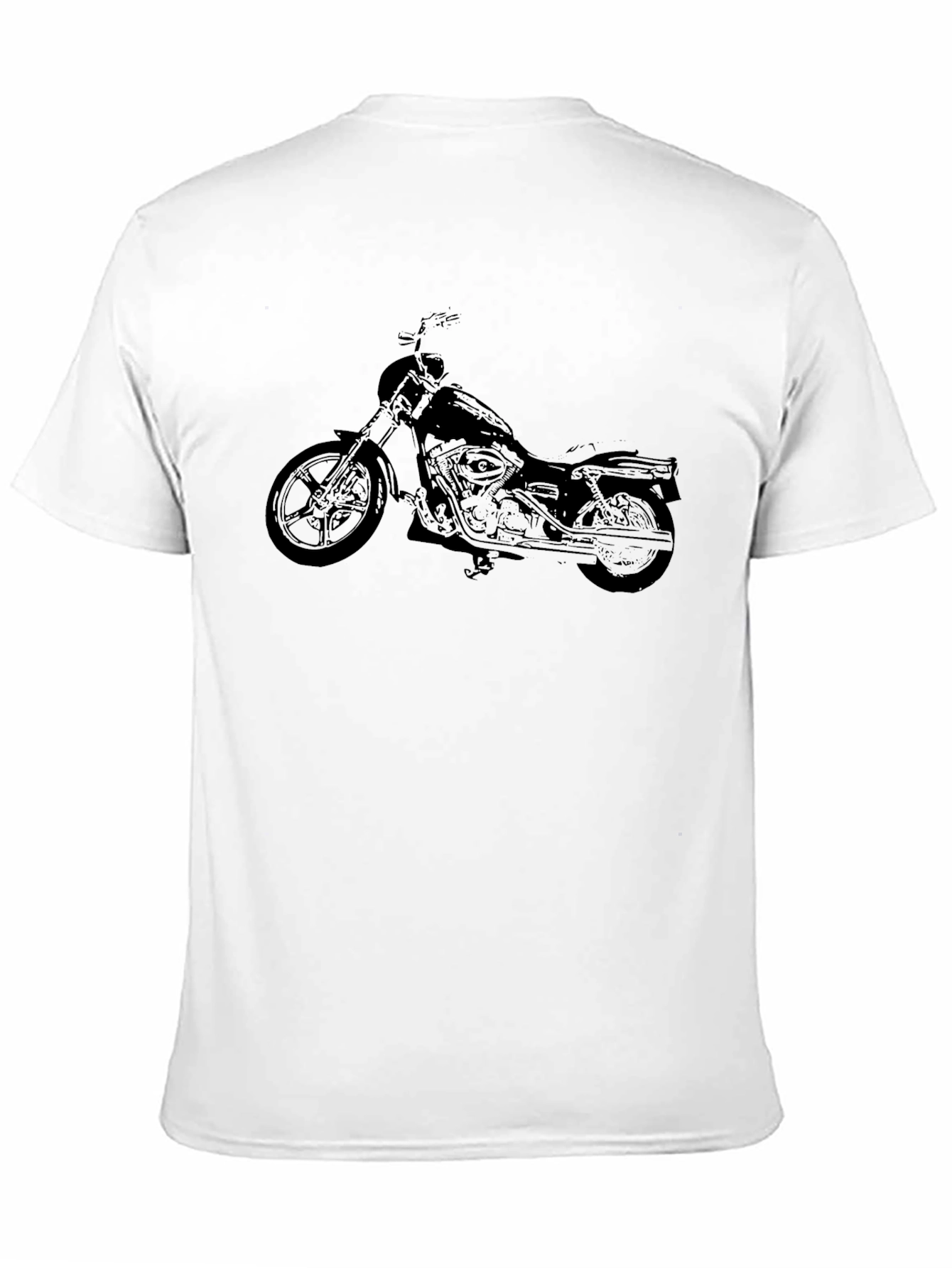 Mens Black Motorcycle Graphic T-Shirt