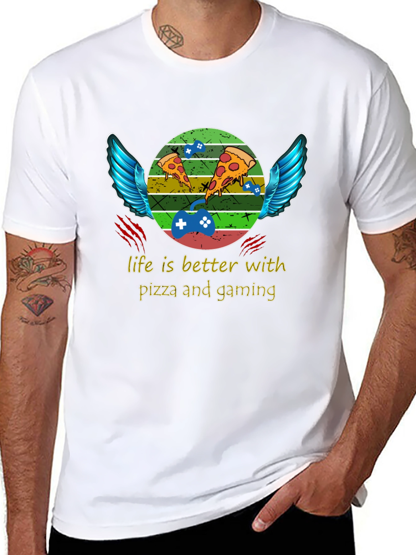 Life is Better With Pizza and Gaming T-Shirt