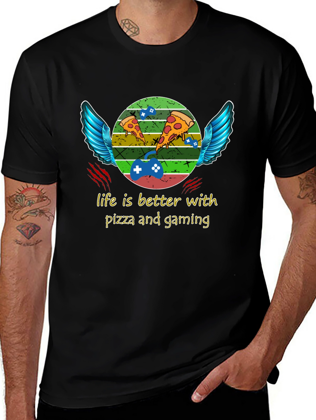 Life is Better With Pizza and Gaming T-Shirt