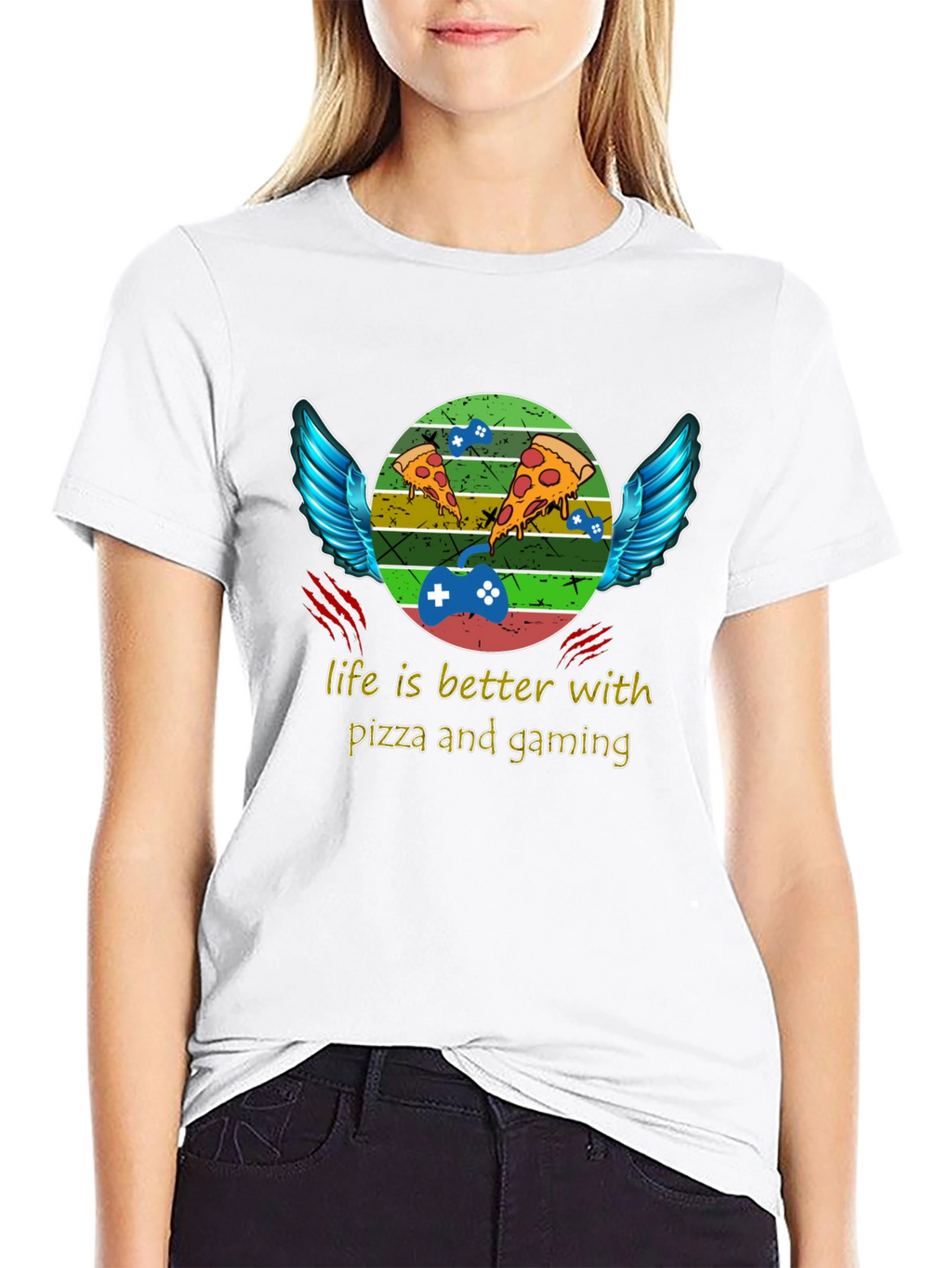 Life is Better With Pizza and Gaming T-Shirt