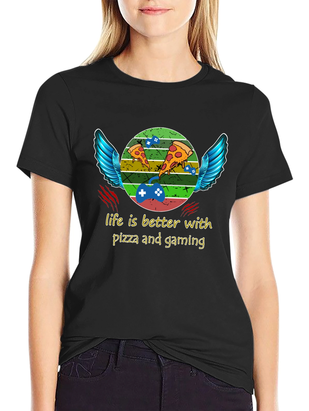 Life is Better With Pizza and Gaming T-Shirt