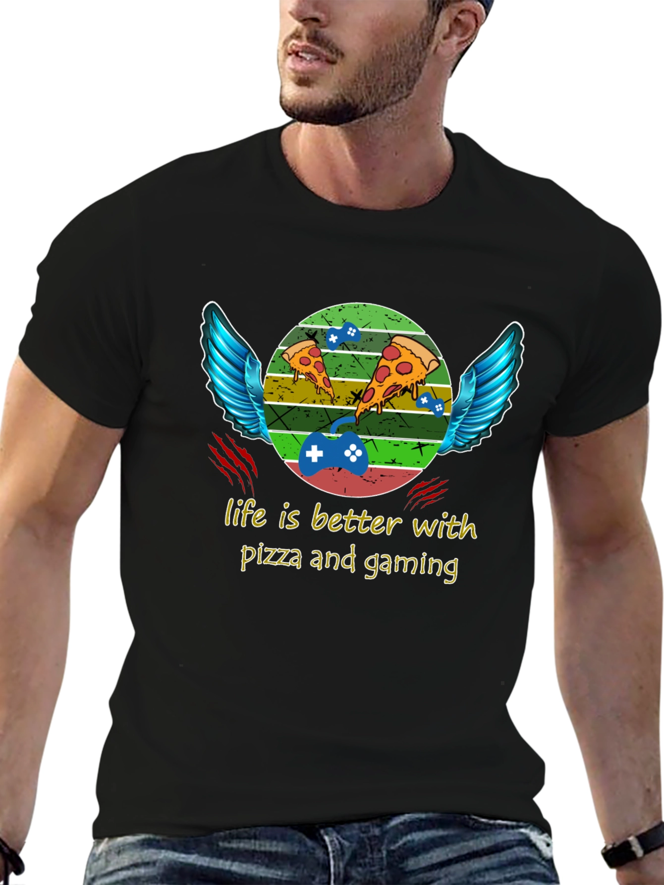 Life is Better With Pizza and Gaming T-Shirt