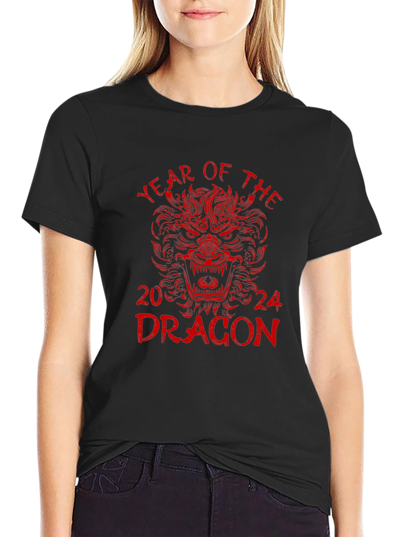 Year of the Dragon 2024 Black T-Shirt
