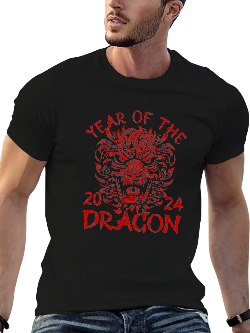Year of the Dragon 2024 Black T-Shirt