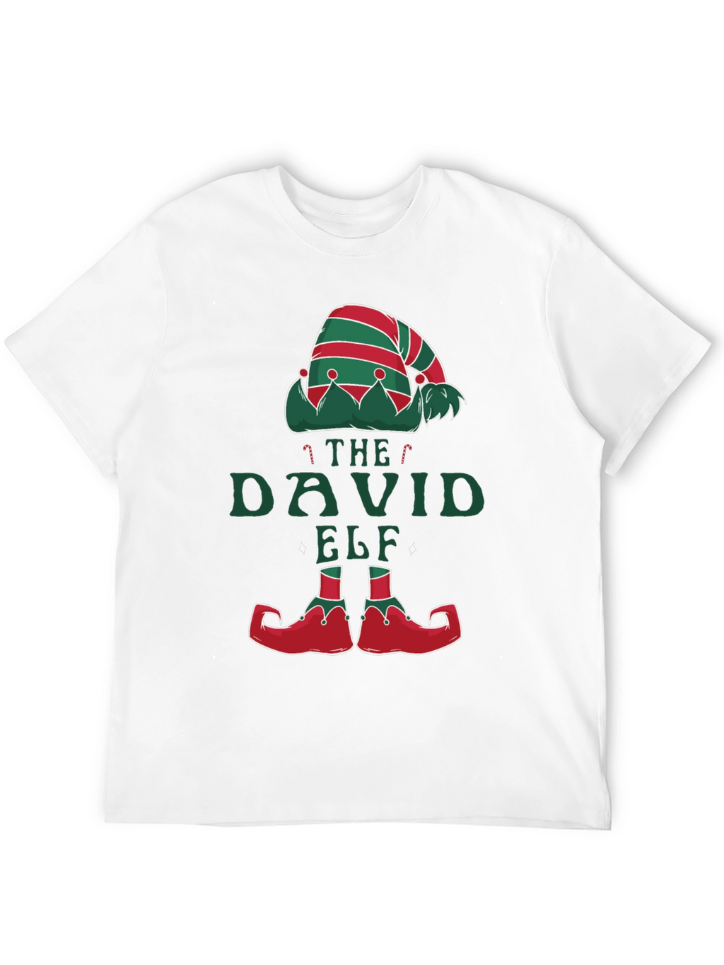 David Elf Christmas T-Shirt - Festive Holiday Apparel