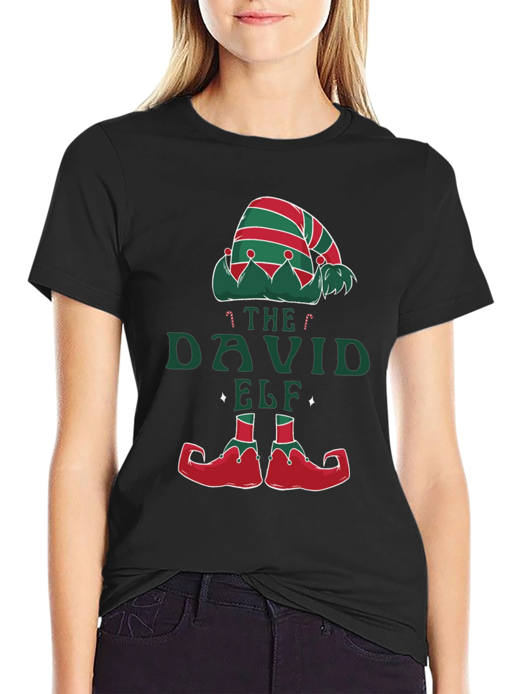 David Elf Christmas T-Shirt - Festive Holiday Apparel