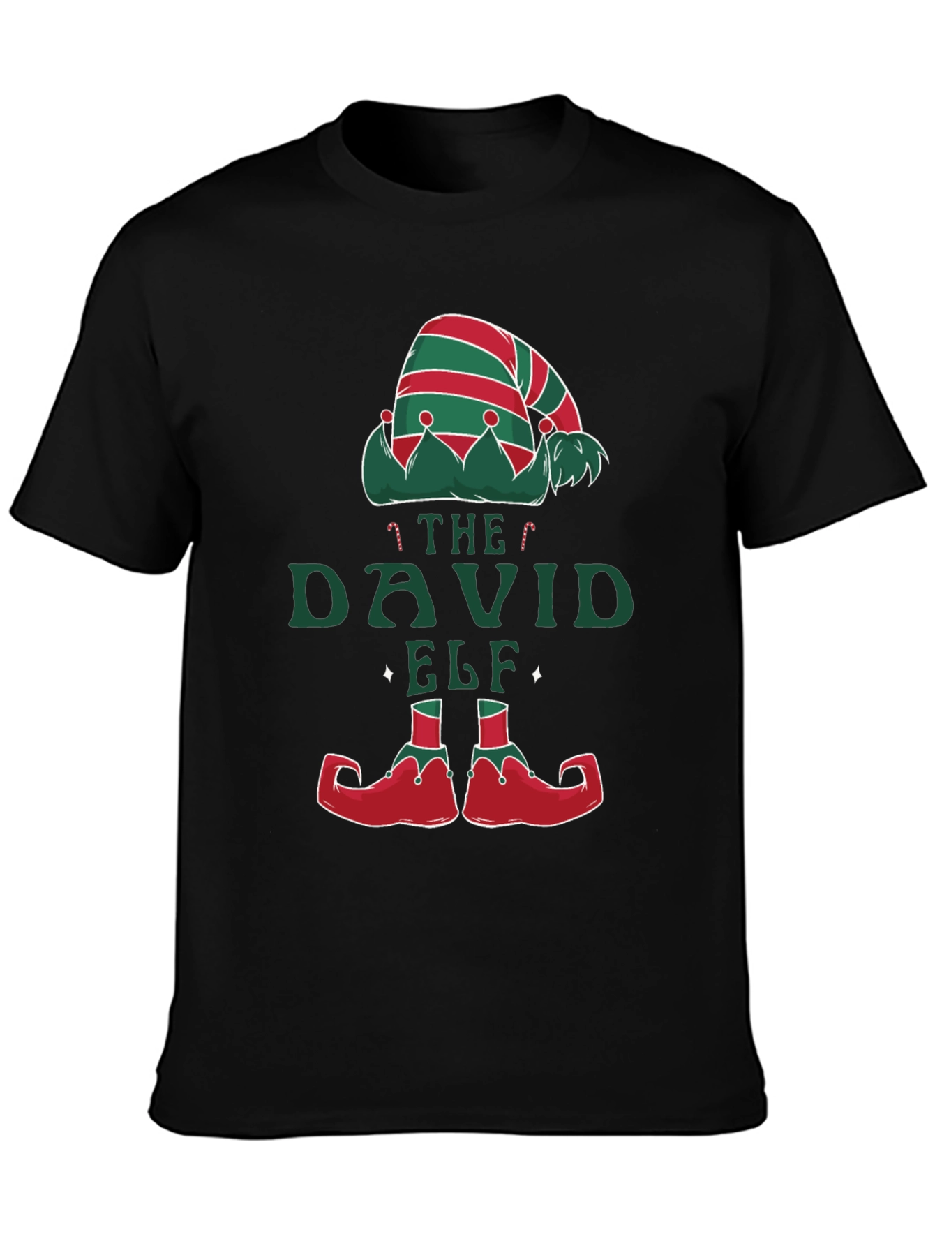 David Elf Christmas T-Shirt - Festive Holiday Apparel