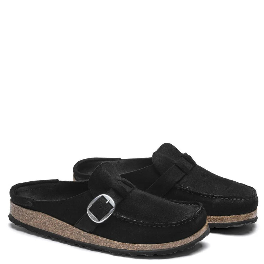 Birkenstock Women's Buckley Suede Leather in Black