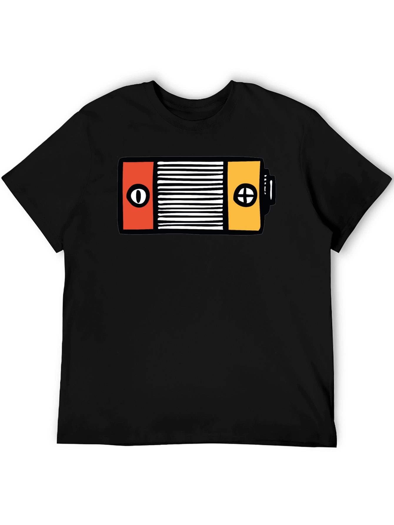 Unique Battery Graphic Black T-Shirt