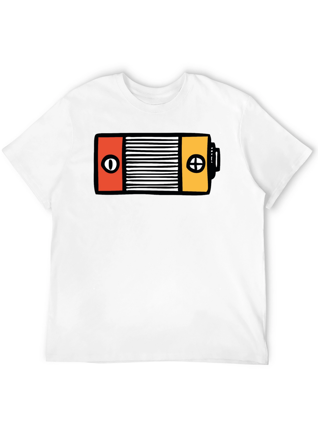 Unique Battery Graphic Black T-Shirt