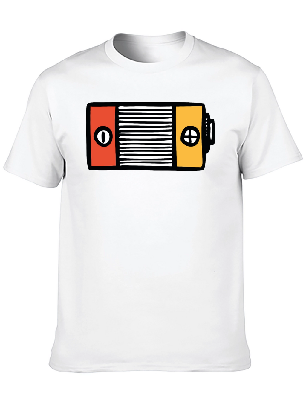 Unique Battery Graphic Black T-Shirt