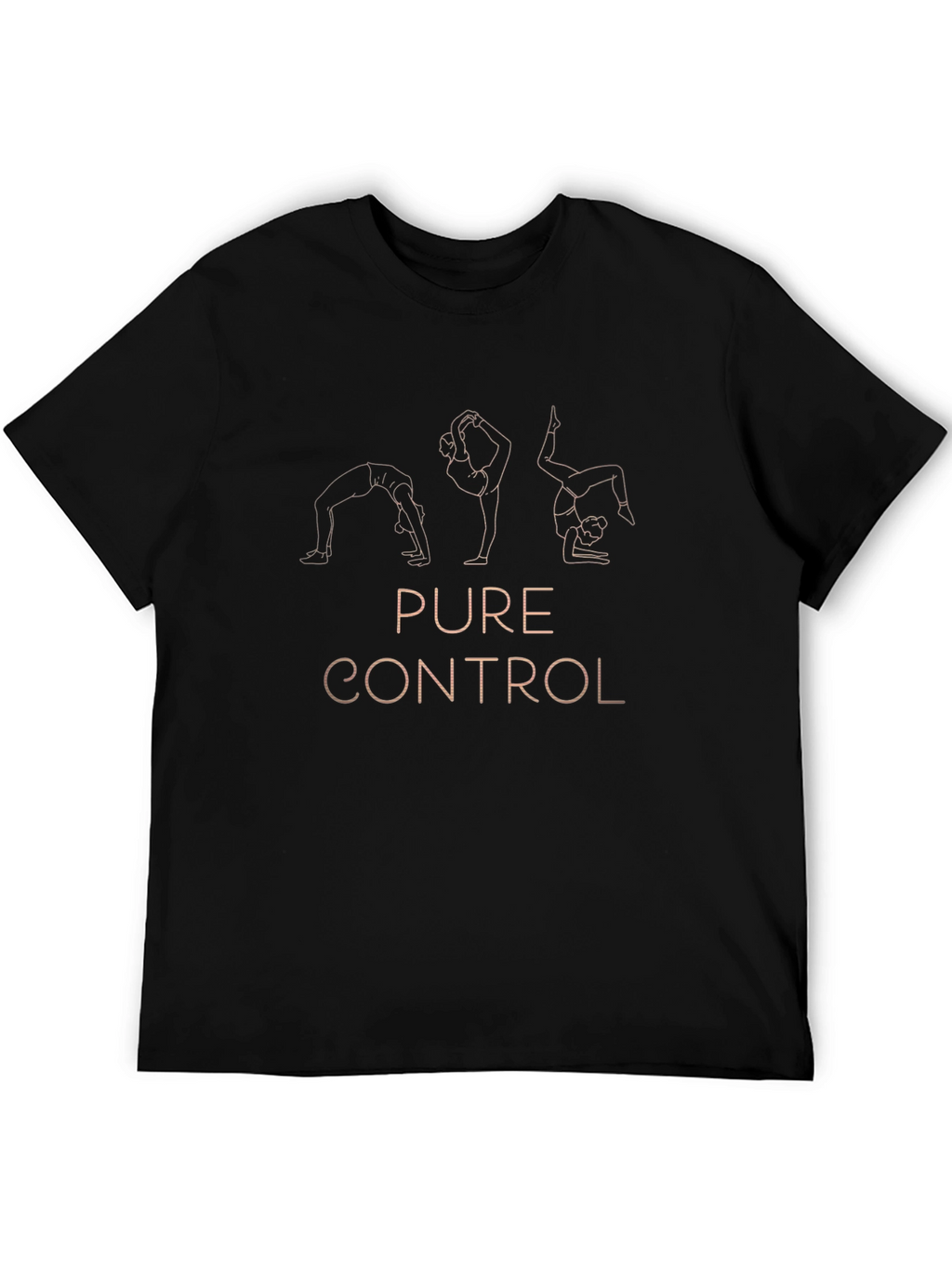 Pure Control Yoga Graphic Black T-Shirt