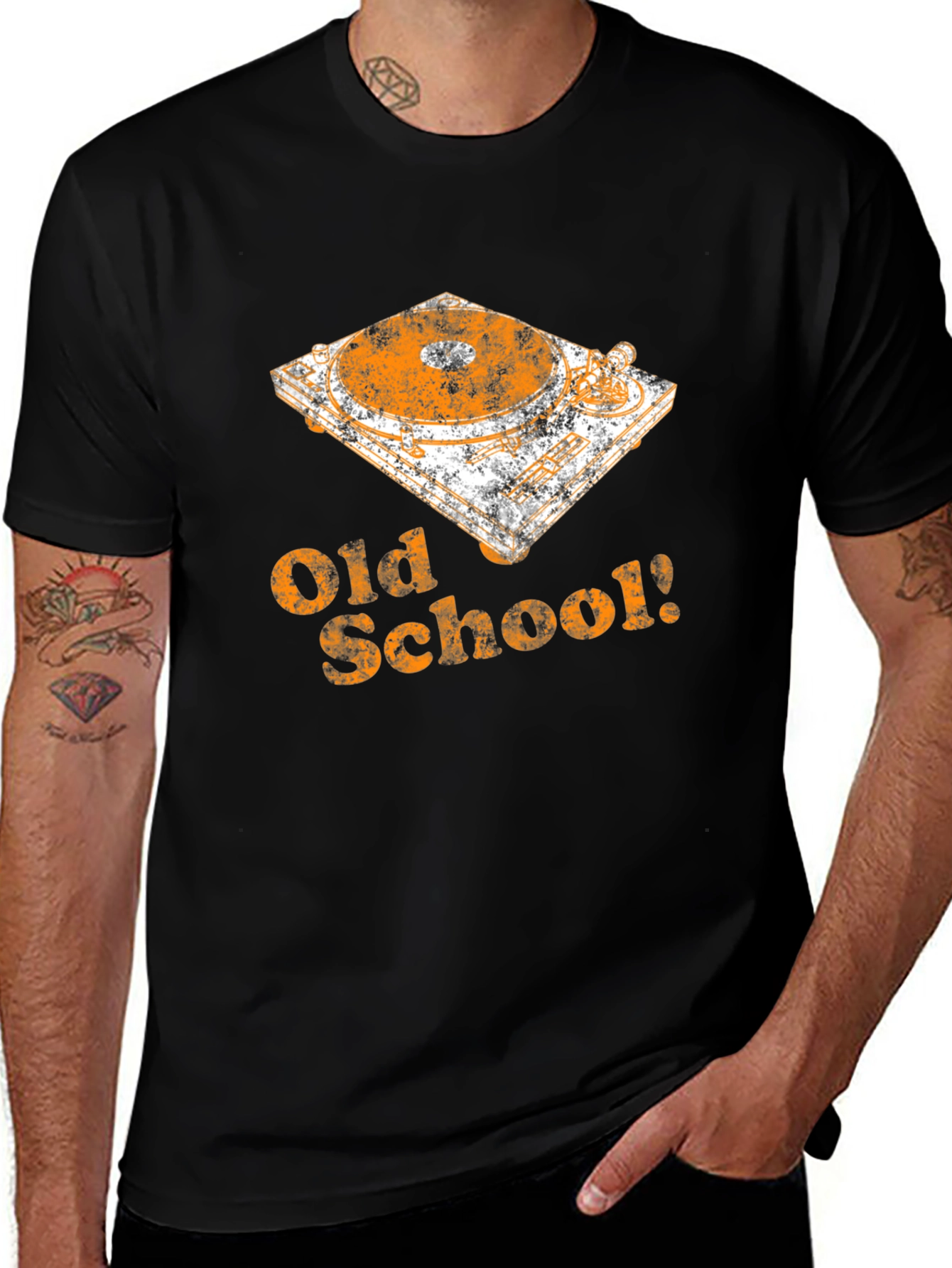 Old School DJ Turntable Graphic Tee