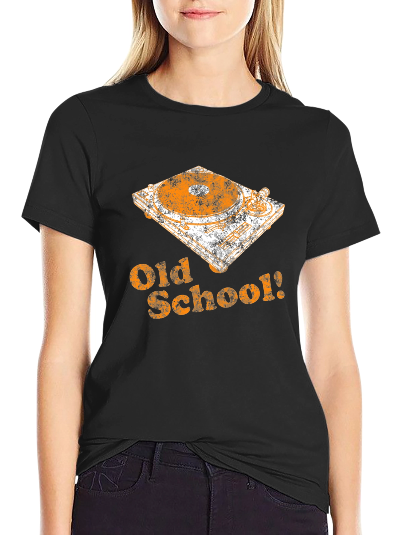 Old School DJ Turntable Graphic Tee