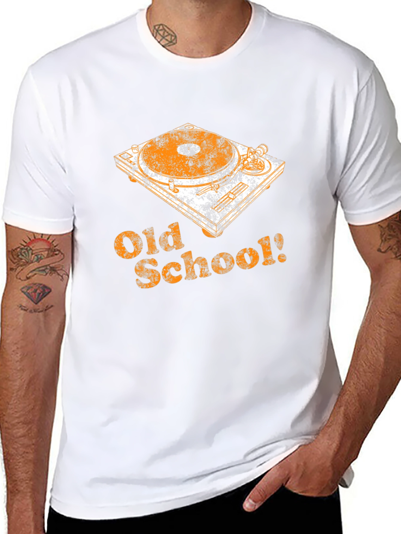 Old School DJ Turntable Graphic Tee
