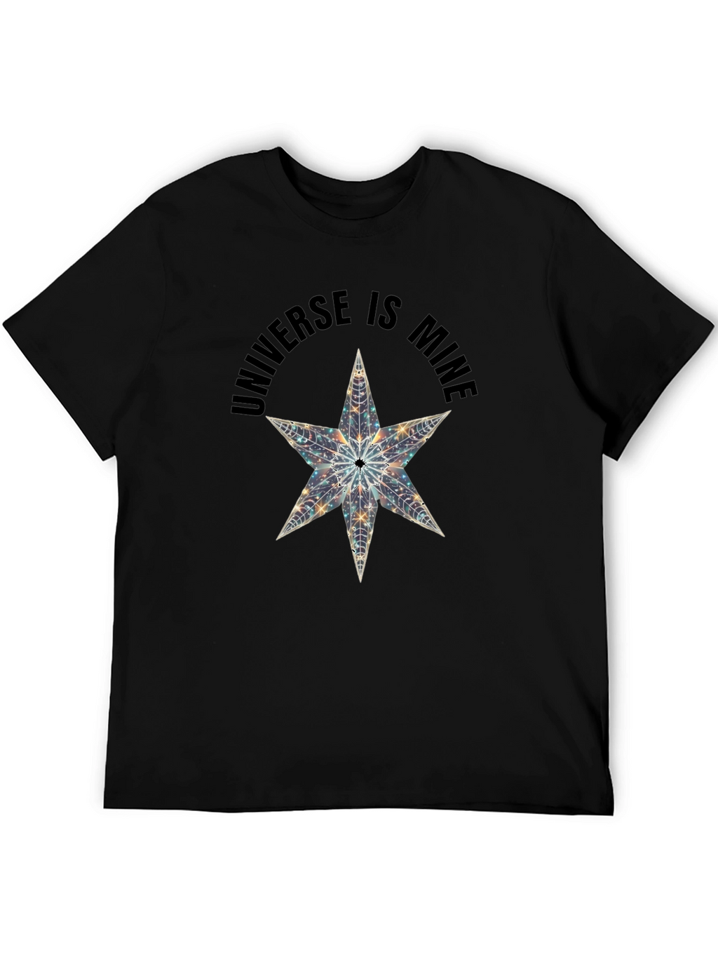 Universe is Mine Star Graphic Black T-Shirt