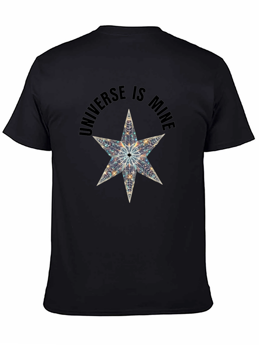 Universe is Mine Star Graphic Black T-Shirt
