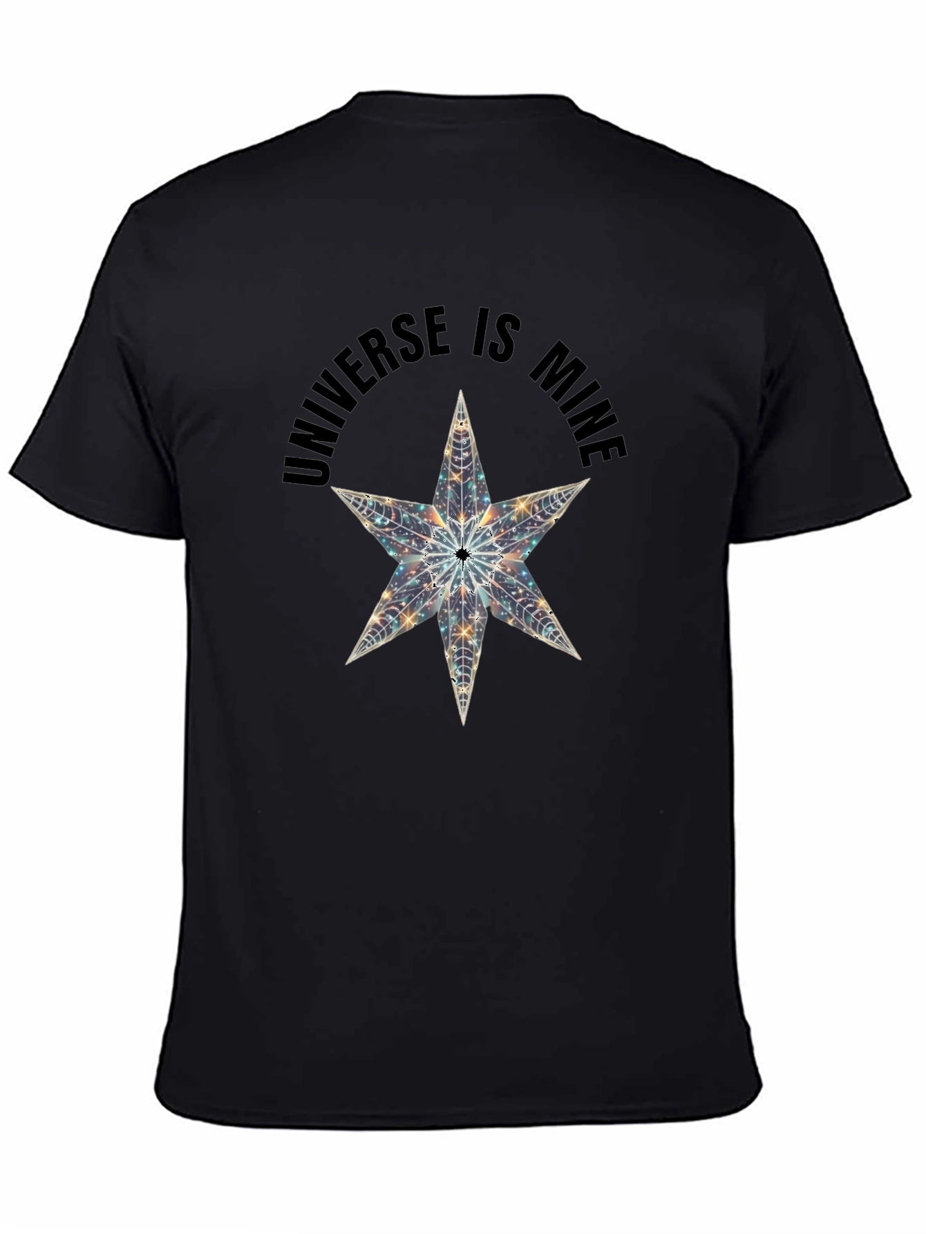 Universe is Mine Star Graphic Black T-Shirt