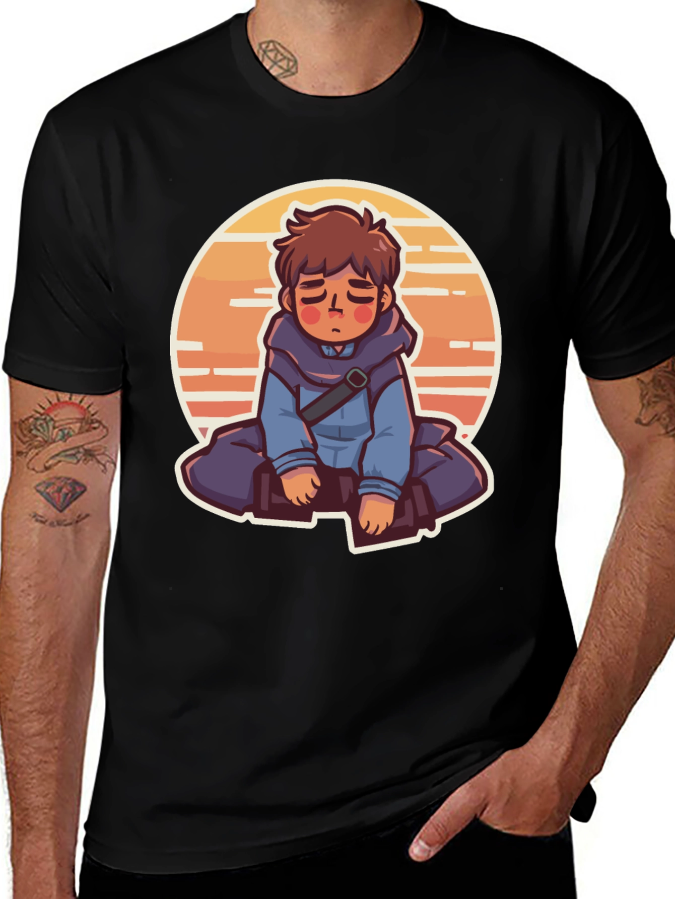 Anime Boy Graphic Tee - Relaxed Style