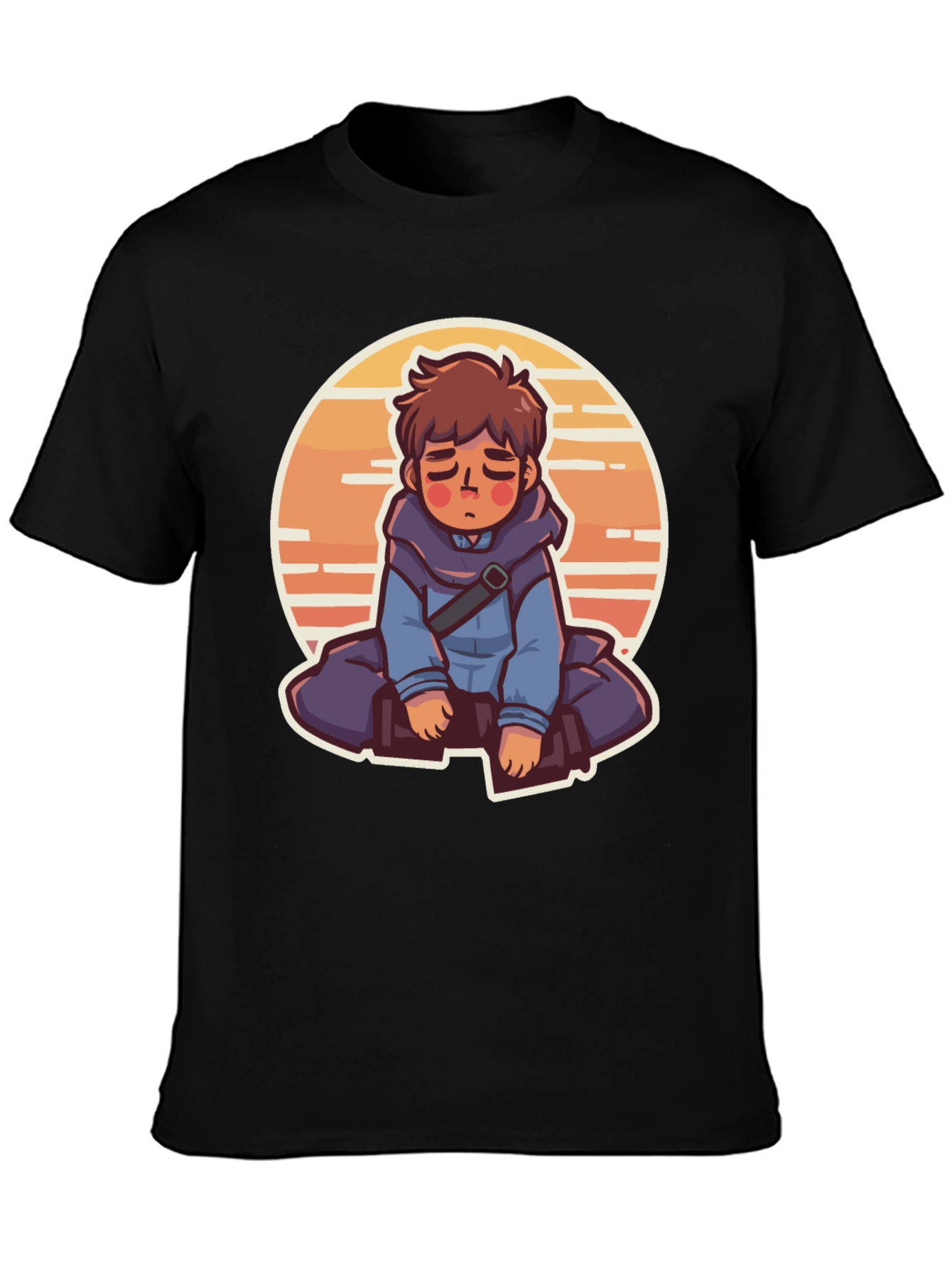 Anime Boy Graphic Tee - Relaxed Style