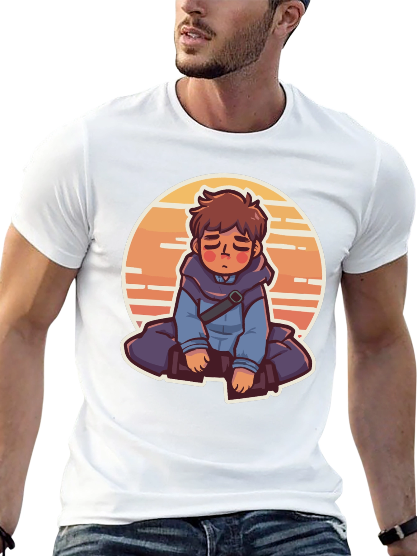 Anime Boy Graphic Tee - Relaxed Style