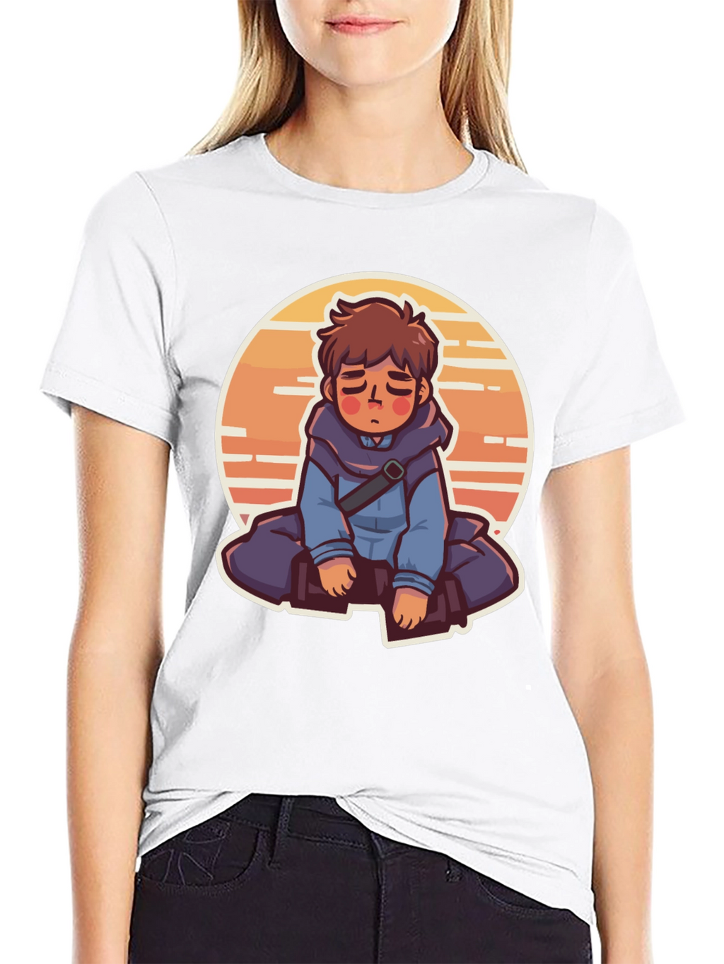 Anime Boy Graphic Tee - Relaxed Style
