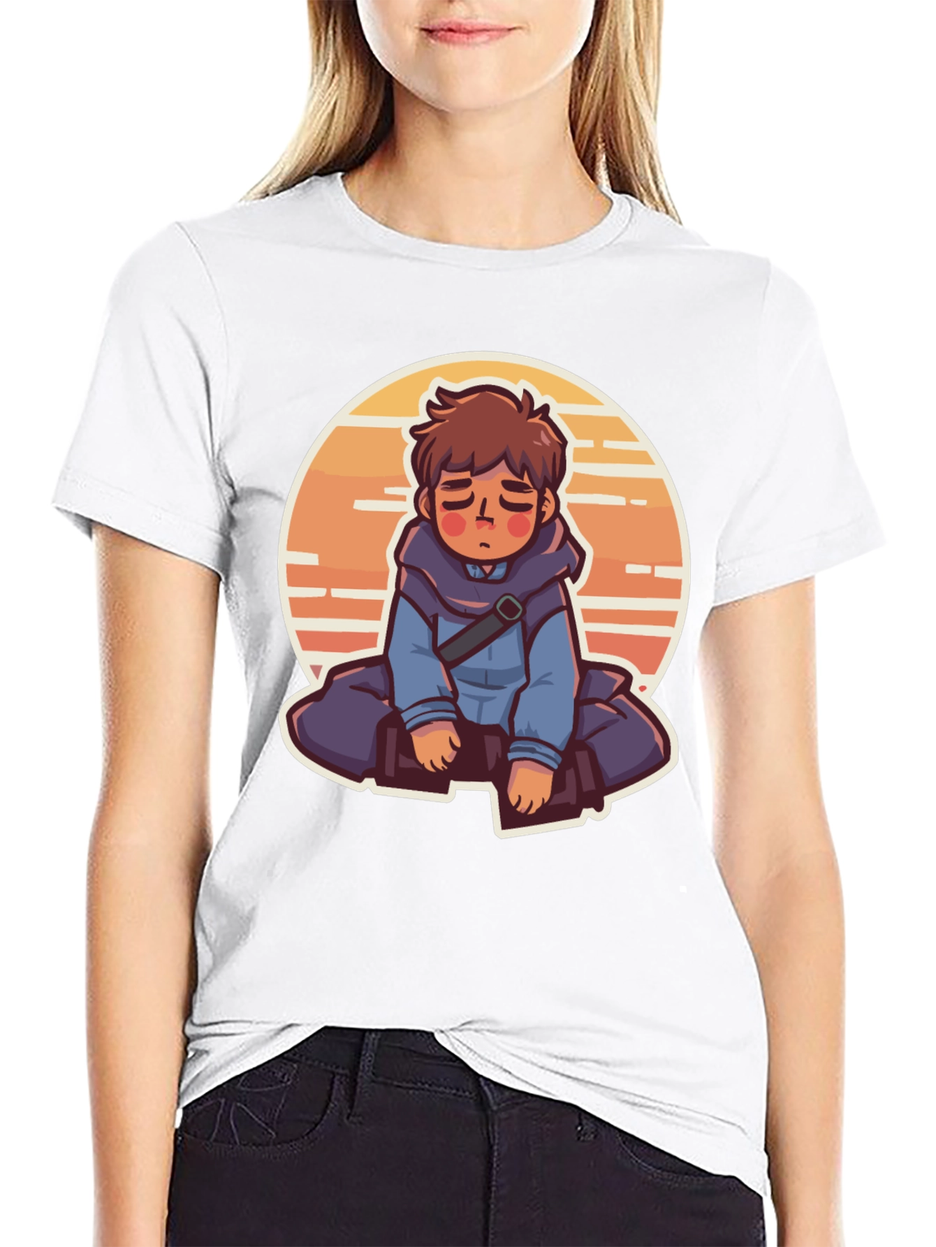 Anime Boy Graphic Tee - Relaxed Style