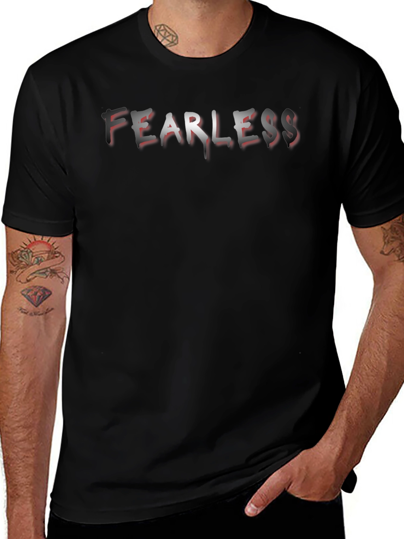 Fearless Graphic T-Shirt - Mens Black Tee