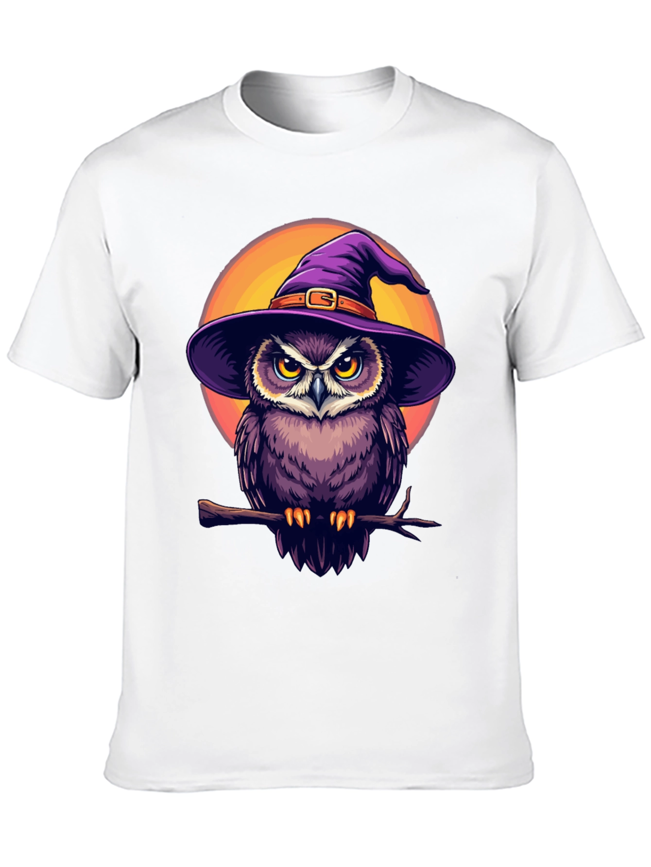 Witch Owl Graphic T-Shirt - Halloween Apparel