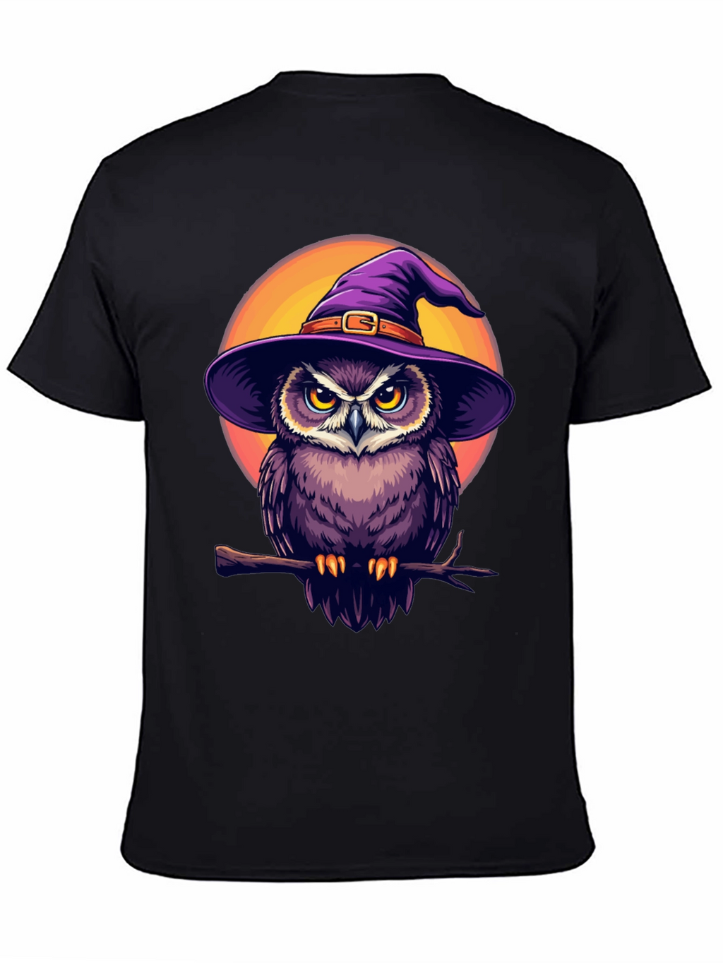 Witch Owl Graphic T-Shirt - Halloween Apparel
