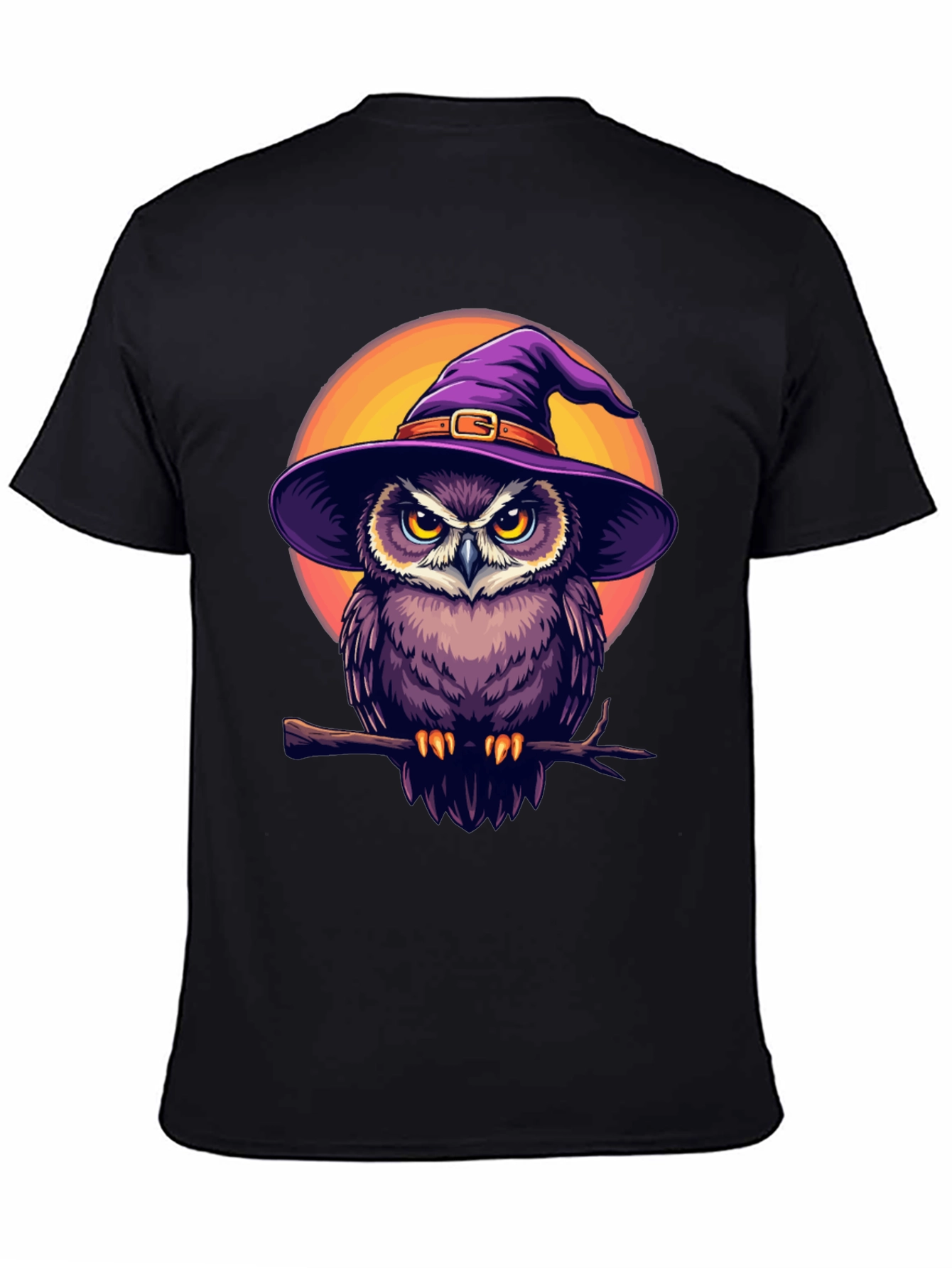 Witch Owl Graphic T-Shirt - Halloween Apparel