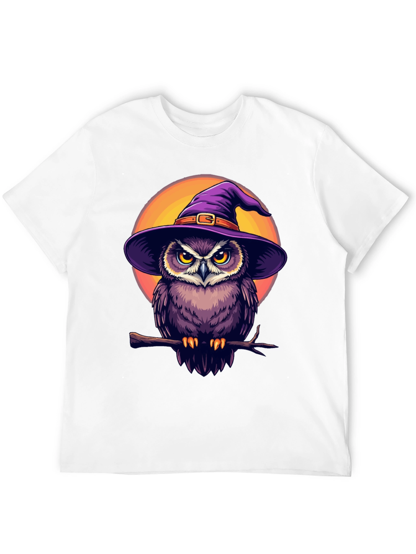 Witch Owl Graphic T-Shirt - Halloween Apparel