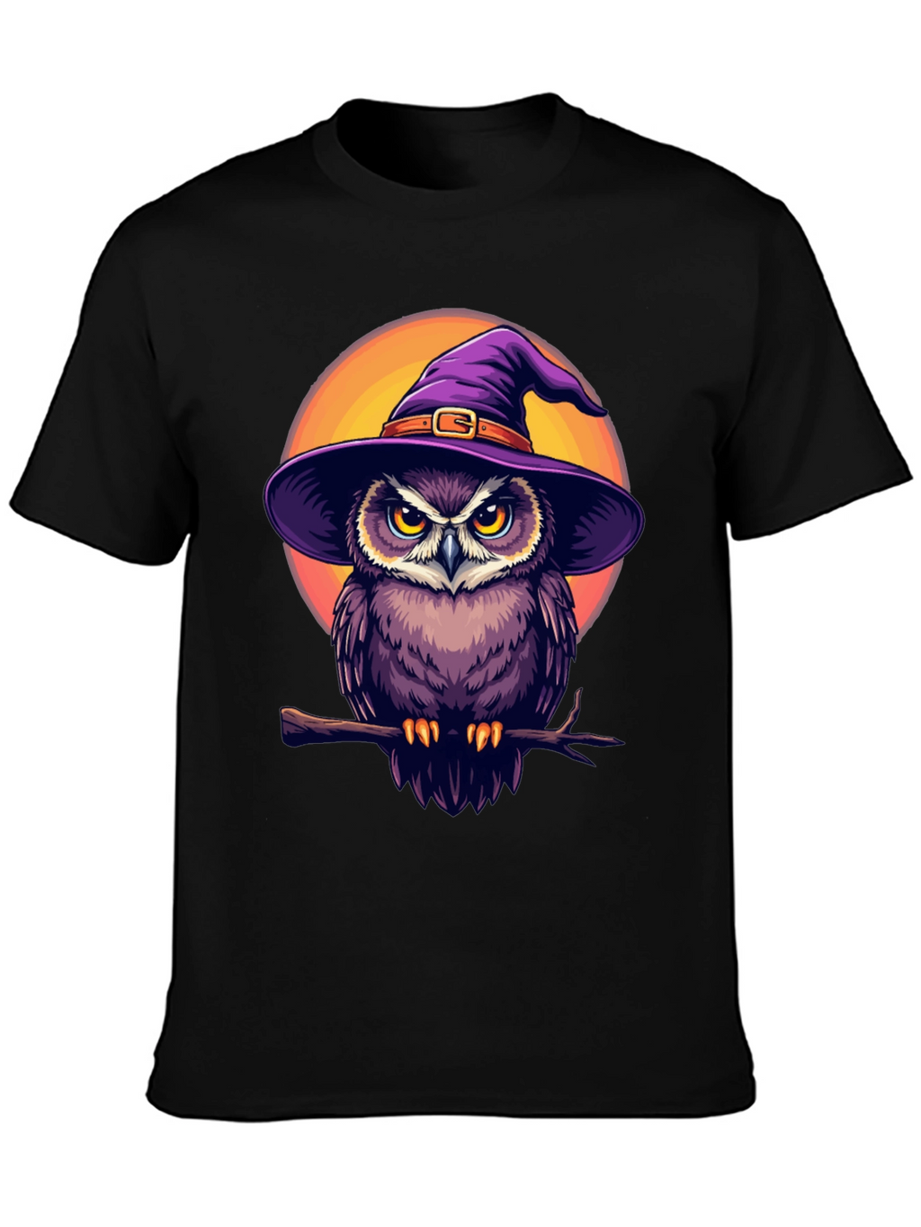 Witch Owl Graphic T-Shirt - Halloween Apparel