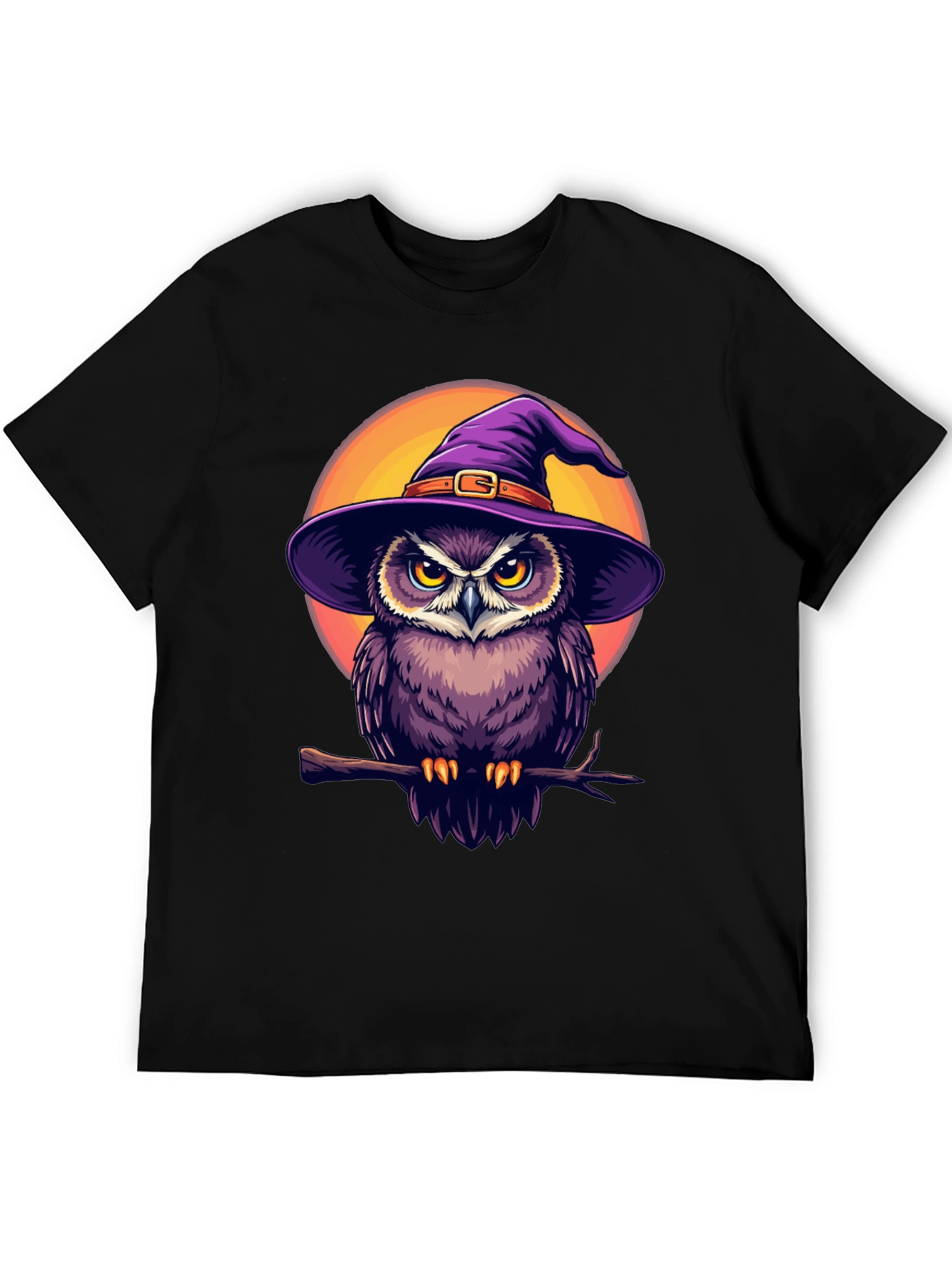 Witch Owl Graphic T-Shirt - Halloween Apparel