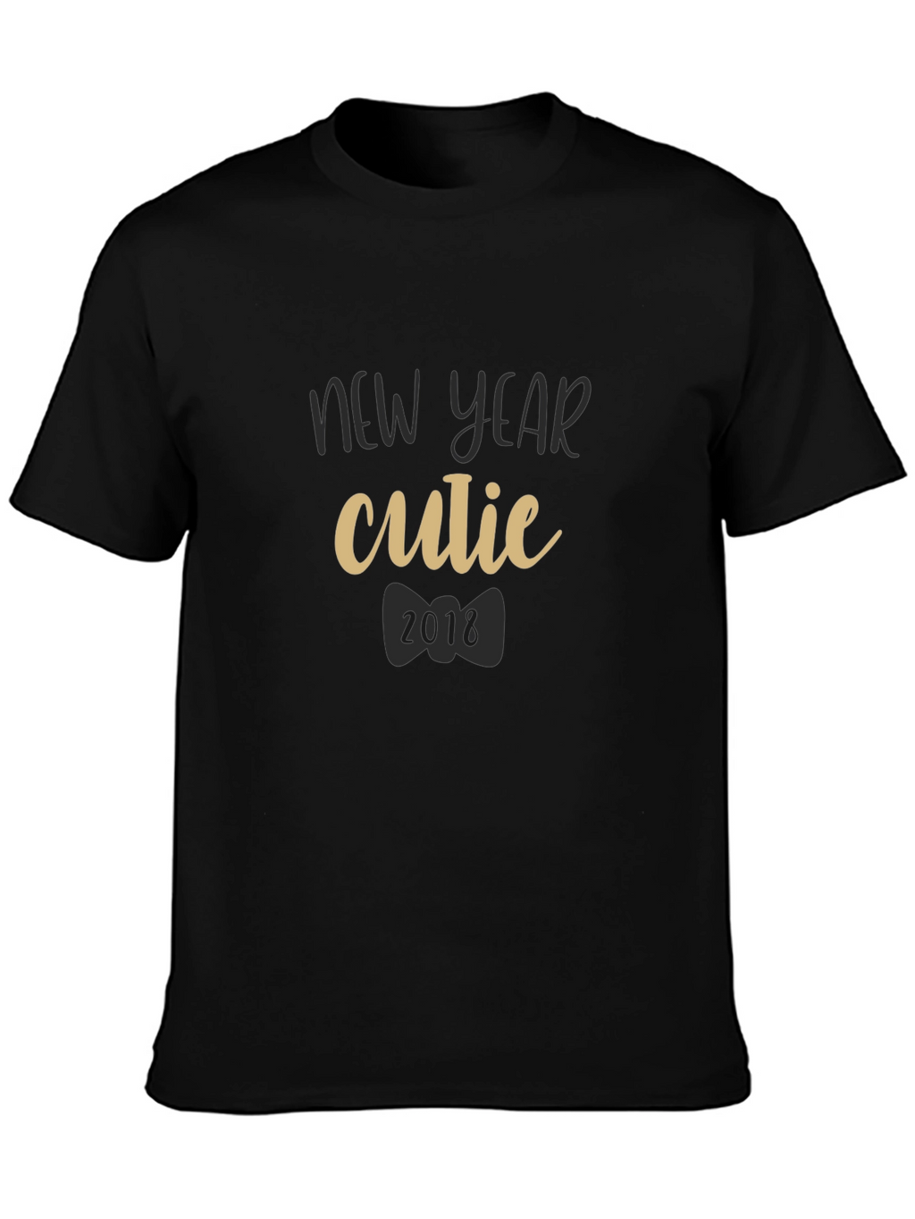 New Year Cutie 2018 Black T-Shirt