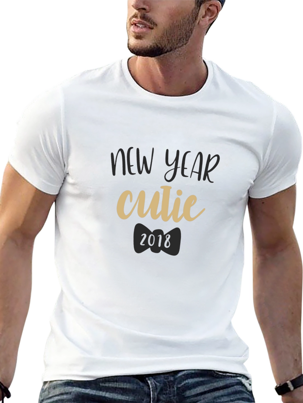 New Year Cutie 2018 Black T-Shirt