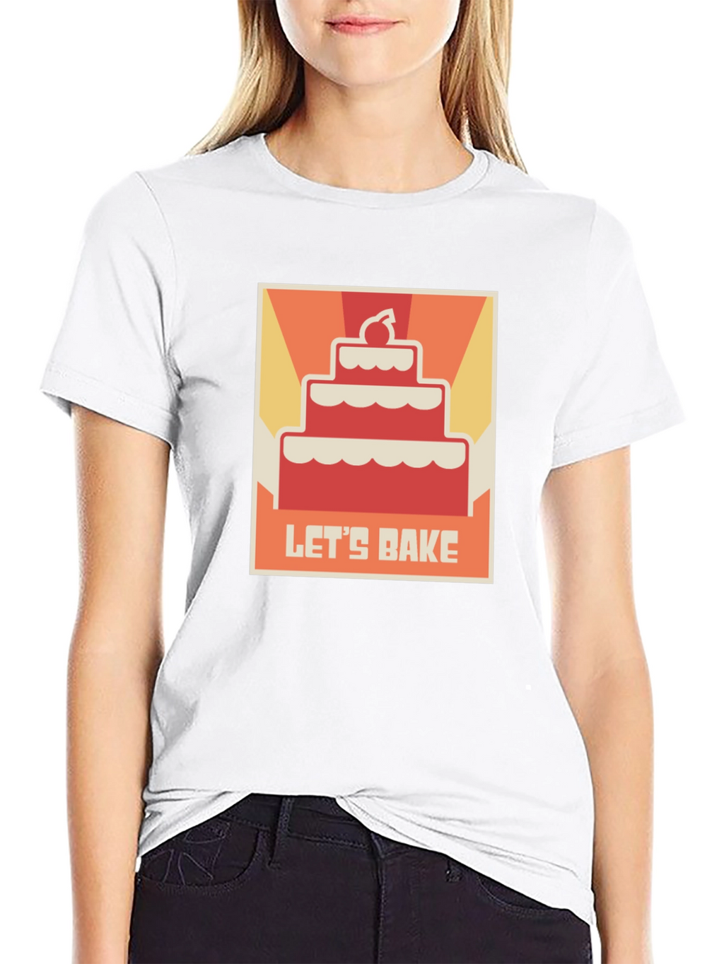 Lets Bake Cake T-Shirt - Novelty Foodie Tee