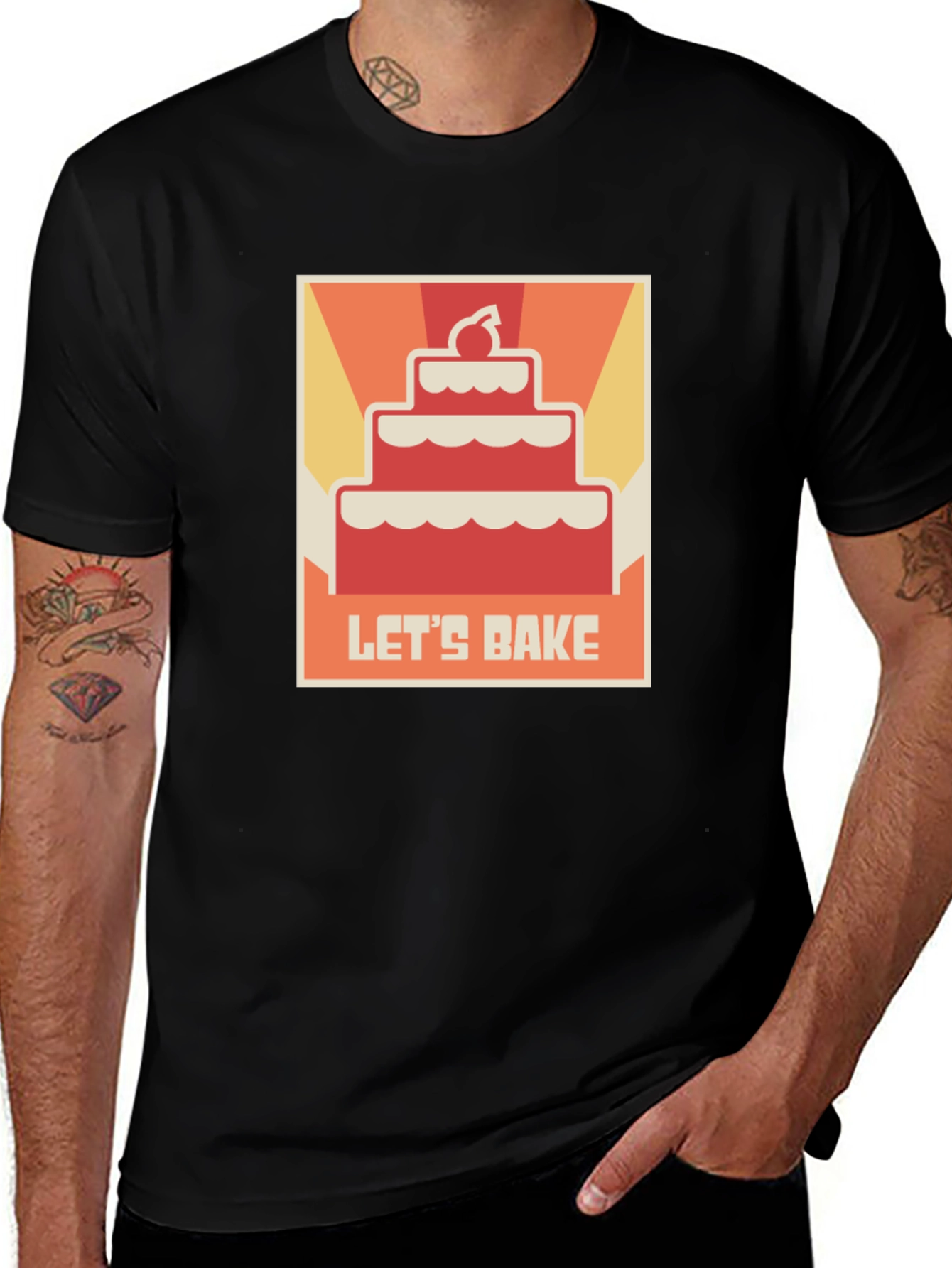 Lets Bake Cake T-Shirt - Novelty Foodie Tee