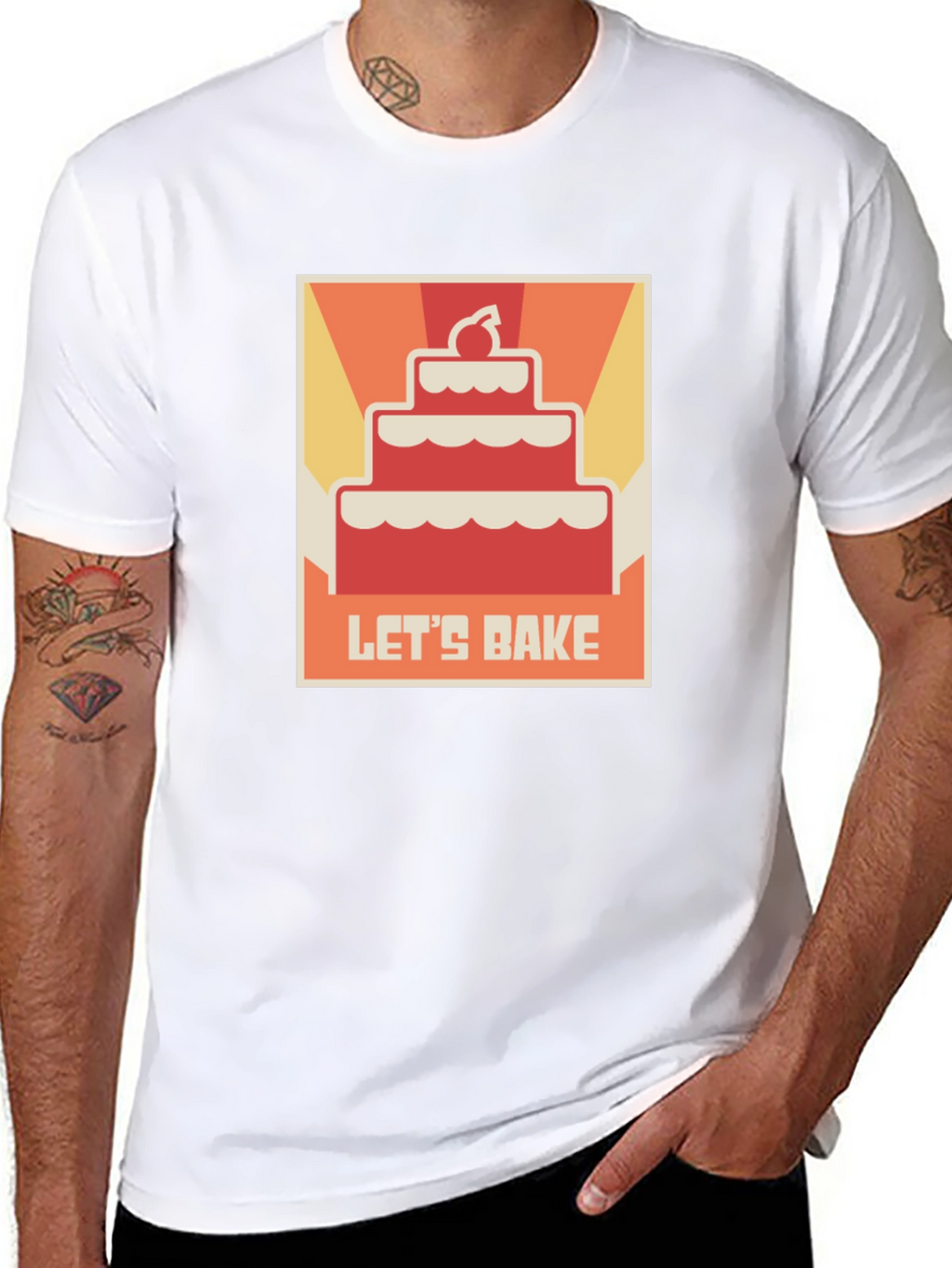 Lets Bake Cake T-Shirt - Novelty Foodie Tee