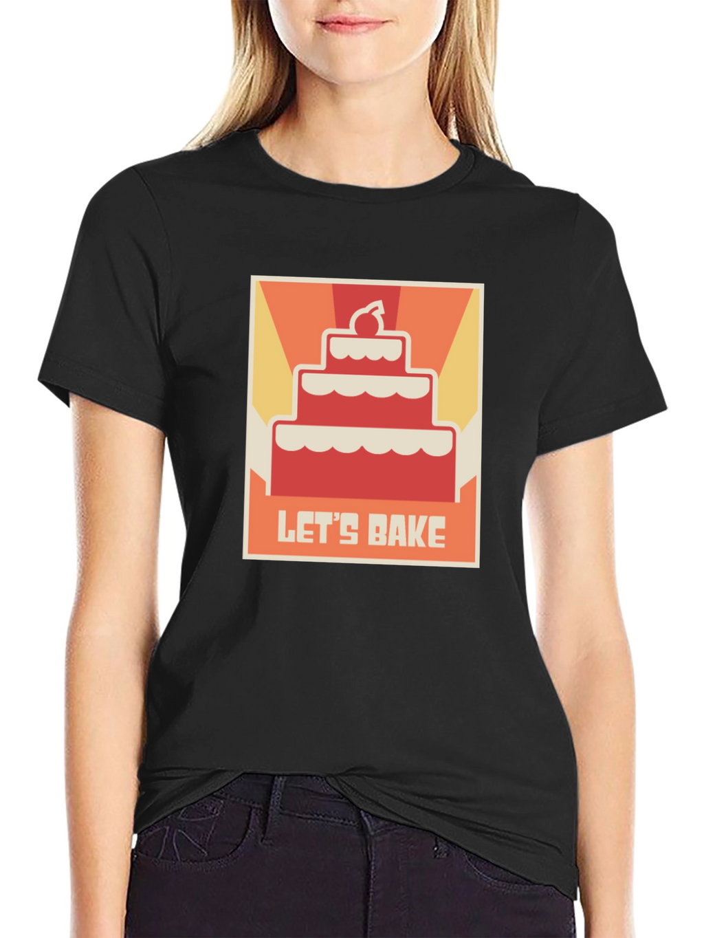 Lets Bake Cake T-Shirt - Novelty Foodie Tee