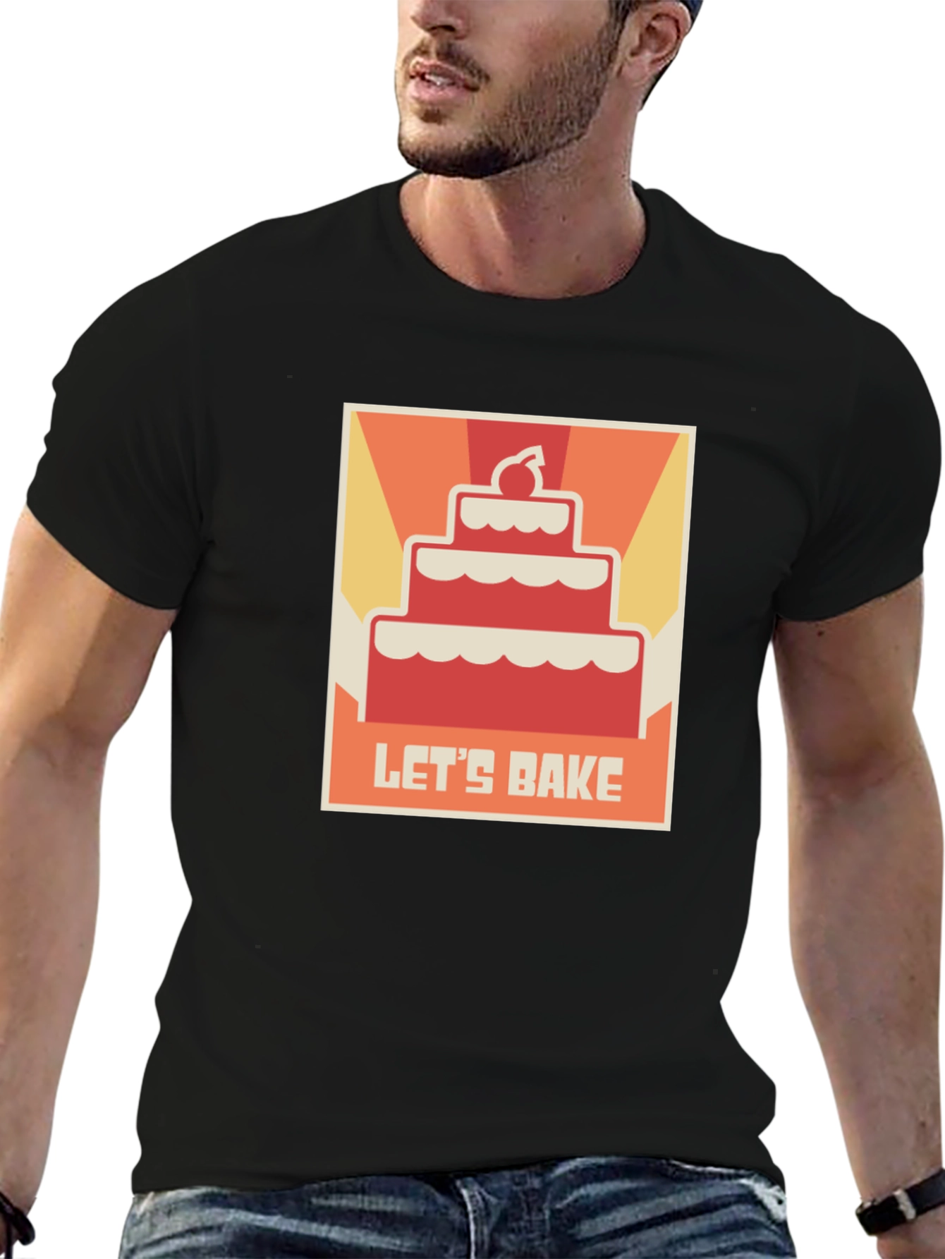 Lets Bake Cake T-Shirt - Novelty Foodie Tee