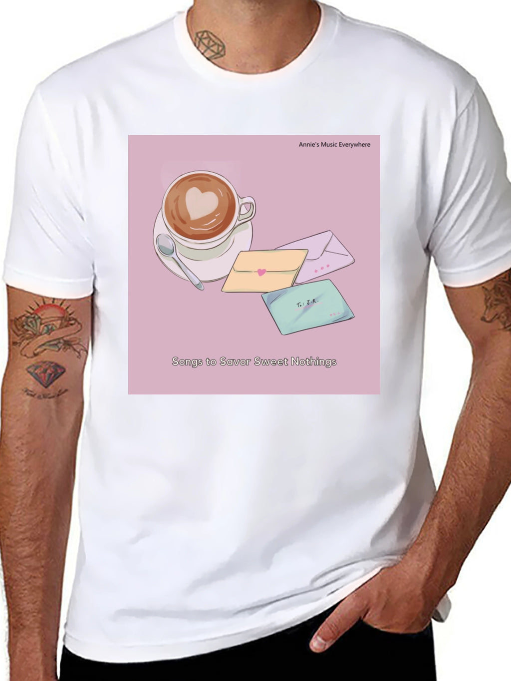 Latte Art T-Shirt - Sweet Nothings Album Cover Tee