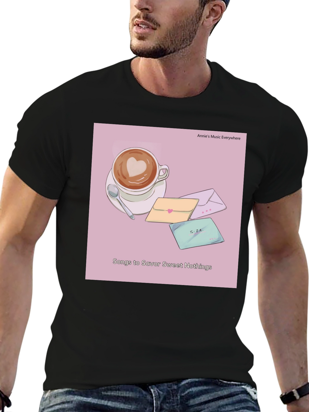Latte Art T-Shirt - Sweet Nothings Album Cover Tee