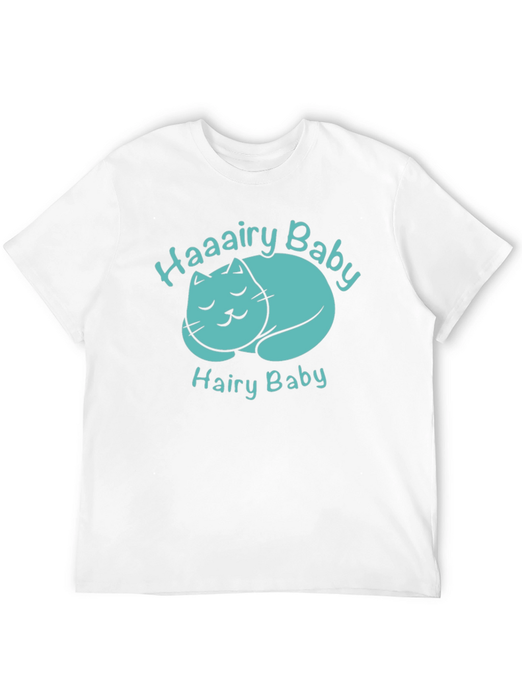 Haaairy Baby Cat Graphic Tee - Black