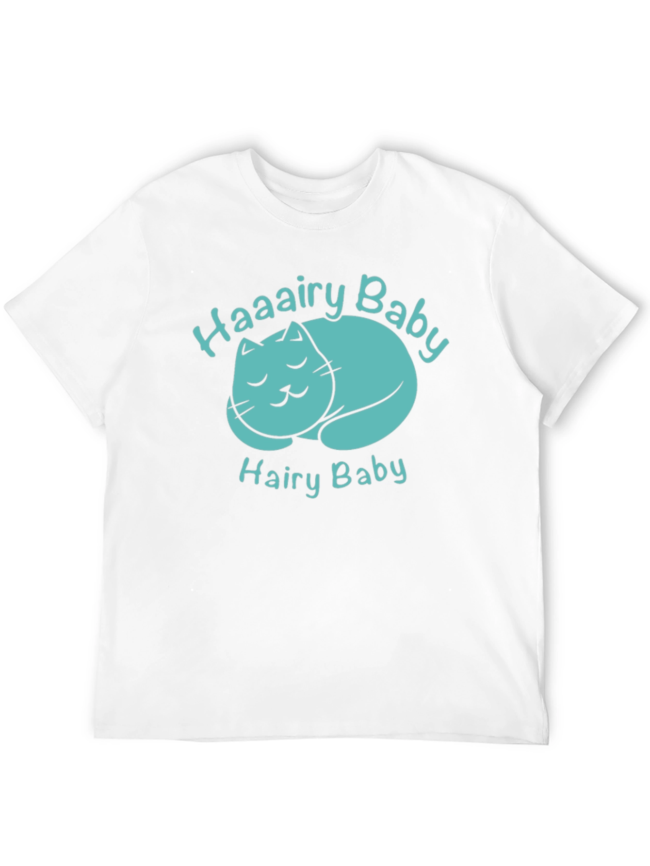 Haaairy Baby Cat Graphic Tee - Black